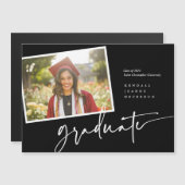 Moderne foto Afstuderen aankondiging momentopname (Voorkant / Achterkant)