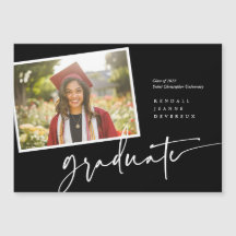 Moderne foto Afstuderen aankondiging momentopname