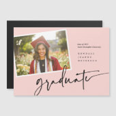 Moderne foto Afstuderen aankondiging momentopname (Voorkant / Achterkant)