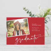 Moderne foto Afstuderen aankondiging momentopname (Staand voorkant)