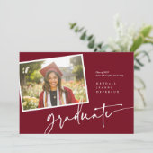 Moderne foto Afstuderen aankondiging momentopname (Staand voorkant)