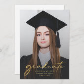 Moderne Foto Afstuderen Afstuderen Script Aankondiging (Voorkant / Achterkant)