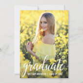 Moderne Foto Afstuderen Announcement Card W Aankondiging (Voorkant)