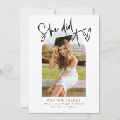 Moderne Foto Afstuderen Announounement Party nodig Kaart (Voorkant)