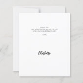 Moderne foto afstuderen bedankkaart (Achterkant)