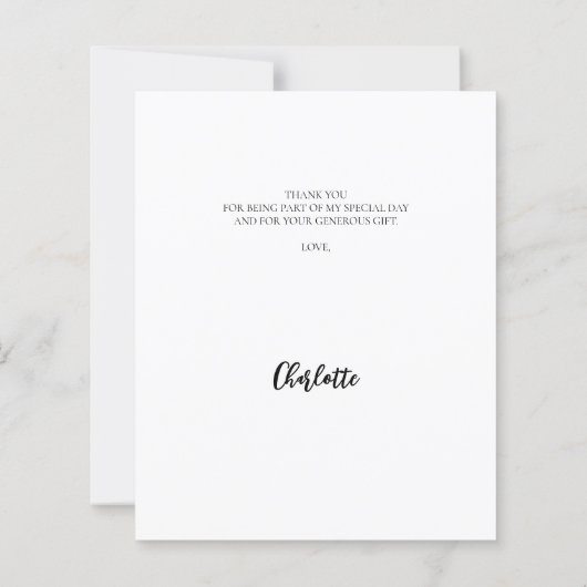 Moderne foto afstuderen bedankkaart (Achterkant)