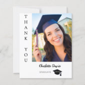 Moderne foto afstuderen bedankkaart (Voorkant)