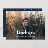 Moderne foto-Afstuderen Bedankt (Voorkant / Achterkant)