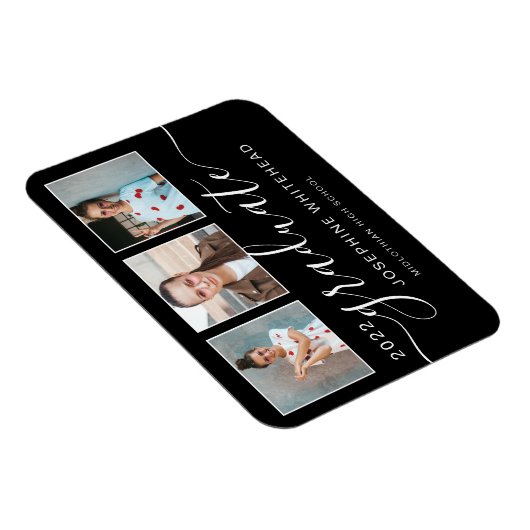 Moderne foto Afstuderen Collage 2022 zwart Magneet (Rechterzijde)