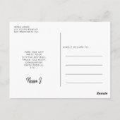 Moderne foto afstuderen Dank u Briefkaart (Achterkant)