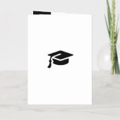 Moderne foto Afstuderen dank u zwart goud Folie Wenskaart (Achterkant)