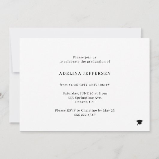 Moderne foto afstuderen eenvoudige afstuderen-uitn (Achterkant)