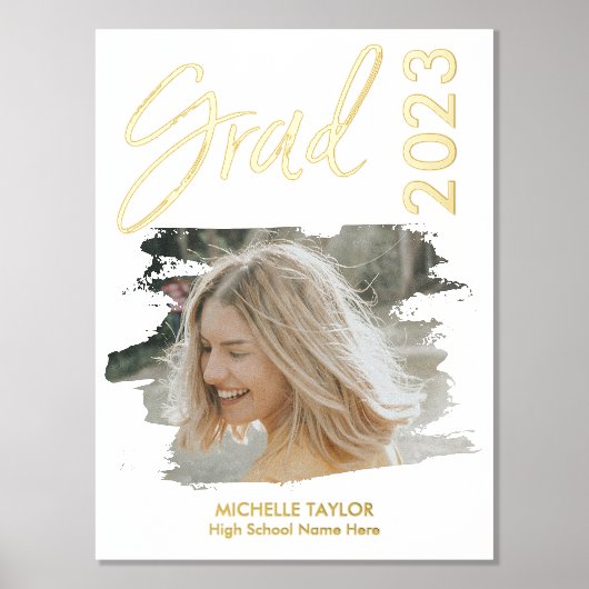 Moderne foto Afstuderen Folie van high-school Lijs Folie Afdrukken (Voorkant)