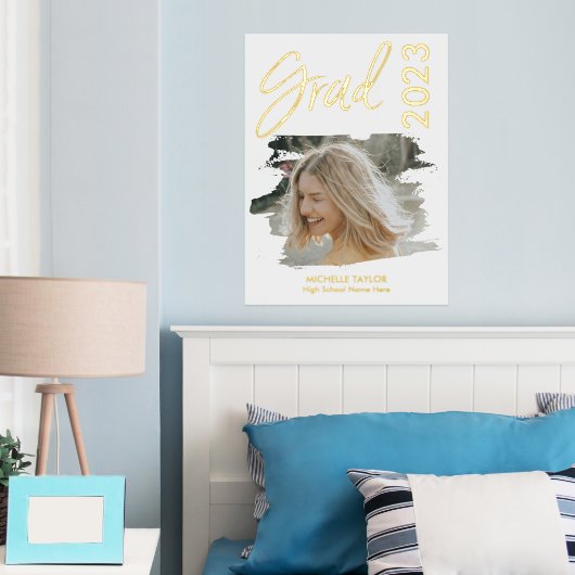 Moderne foto Afstuderen Folie van high-school Lijs Folie Afdrukken (Insitu (Slaapkamer))