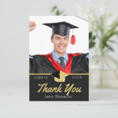 Moderne Foto afstuderen klasse 2022 Bedankkaart (Staand voorkant)