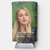 Moderne Foto afstuderen klasse 2023 Seltzer Blikjeskoeler (Voorkant)