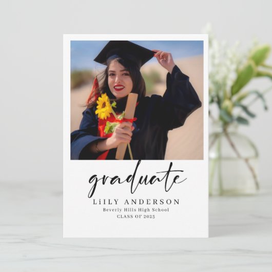 Moderne foto Afstuderen klasse van 2025 Kaart (Staand voorkant)