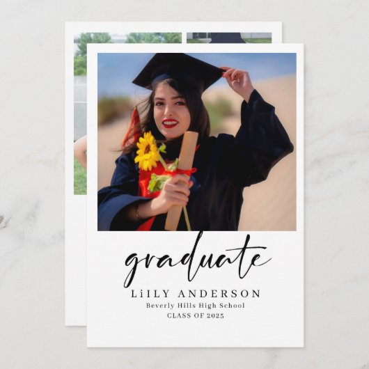 Moderne foto Afstuderen klasse van 2025 Kaart (Voorkant / Achterkant)