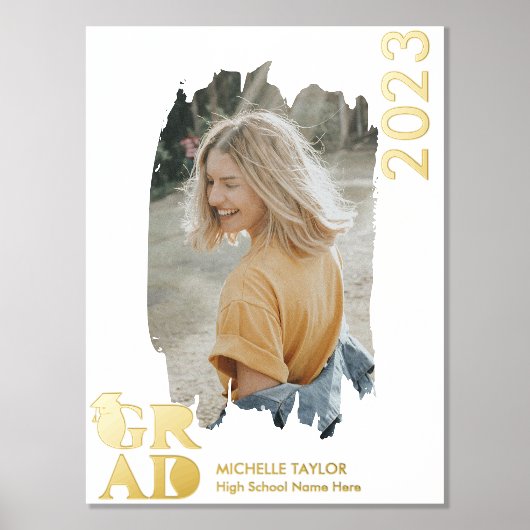 Moderne foto Afstuderen Lijst op de middelbare sch Folie Afdrukken (Voorkant)