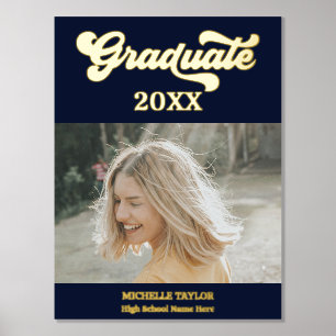 Moderne foto Afstuderen Lijst op de middelbare sch Folie Afdrukken