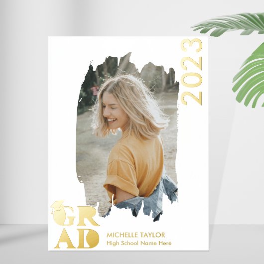 Moderne foto Afstuderen Lijst op de middelbare sch Folie Afdrukken