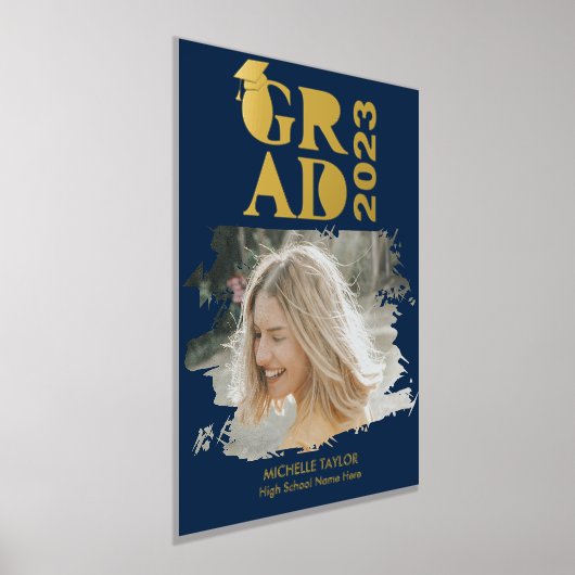 Moderne foto Afstuderen Lijst op de middelbare sch Folie Afdrukken (Laagn)