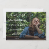 Moderne Foto Afstuderen Open House Kaart (Voorkant)