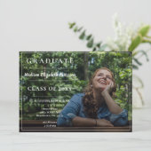 Moderne Foto Afstuderen Open House Kaart (Staand voorkant)
