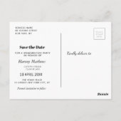 Moderne foto afstuderen opslaan van de datum briefkaart (Achterkant)