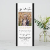 Moderne foto afstuderen partij digitale website kaart (Staand voorkant)