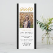 Moderne foto afstuderen partij digitale website kaart (Staand voorkant)