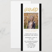 Moderne foto afstuderen partij digitale website kaart (Voorkant / Achterkant)