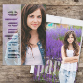 Moderne foto afstuderen partij Sjabloon Kaart