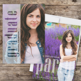 Moderne foto afstuderen partij Sjabloon Kaart