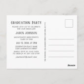 Moderne foto afstuderen partij uitnodiging (Achterkant)