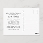 Moderne foto afstuderen partij uitnodiging (Achterkant)