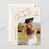 Moderne foto afstuderen partij uitnodiging (Voorkant / Achterkant)