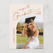 Moderne foto afstuderen partij uitnodiging (Voorkant)