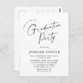 Moderne foto afstuderen partij uitnodiging (Voorkant / Achterkant)