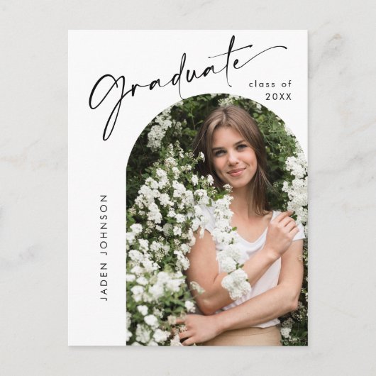 Moderne foto afstuderen partij uitnodiging (Voorkant)