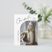 Moderne foto afstuderen partij uitnodiging (Staand voorkant)