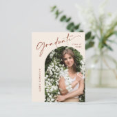 Moderne foto afstuderen partij uitnodiging (Staand voorkant)