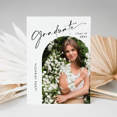 Moderne foto afstuderen partij uitnodiging