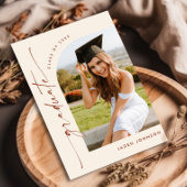 Moderne foto afstuderen partij uitnodiging