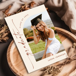 Moderne foto afstuderen partij uitnodiging