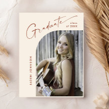 Moderne foto afstuderen partij uitnodiging