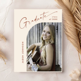 Moderne foto afstuderen partij uitnodiging