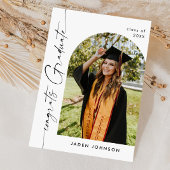 Moderne foto afstuderen partij uitnodiging