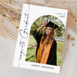 Moderne foto afstuderen partij uitnodiging