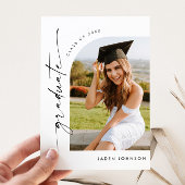 Moderne foto afstuderen partij uitnodiging